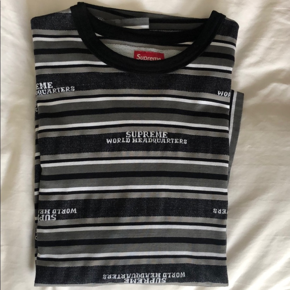 NWOT SUPREME black t-shirt sz Men’s M